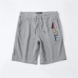 Abercrombie And Fitch Logo Embroidery Elasticated Shorts-Ash