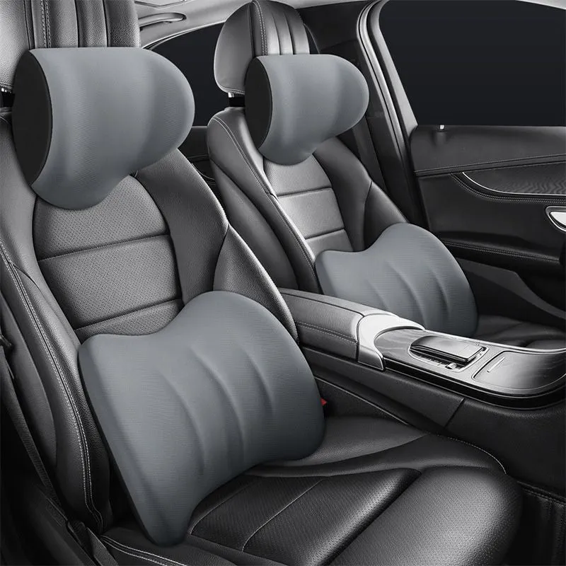 Ergonomic headrest and lumbar cushion for car seat 50% DISCOUNT 