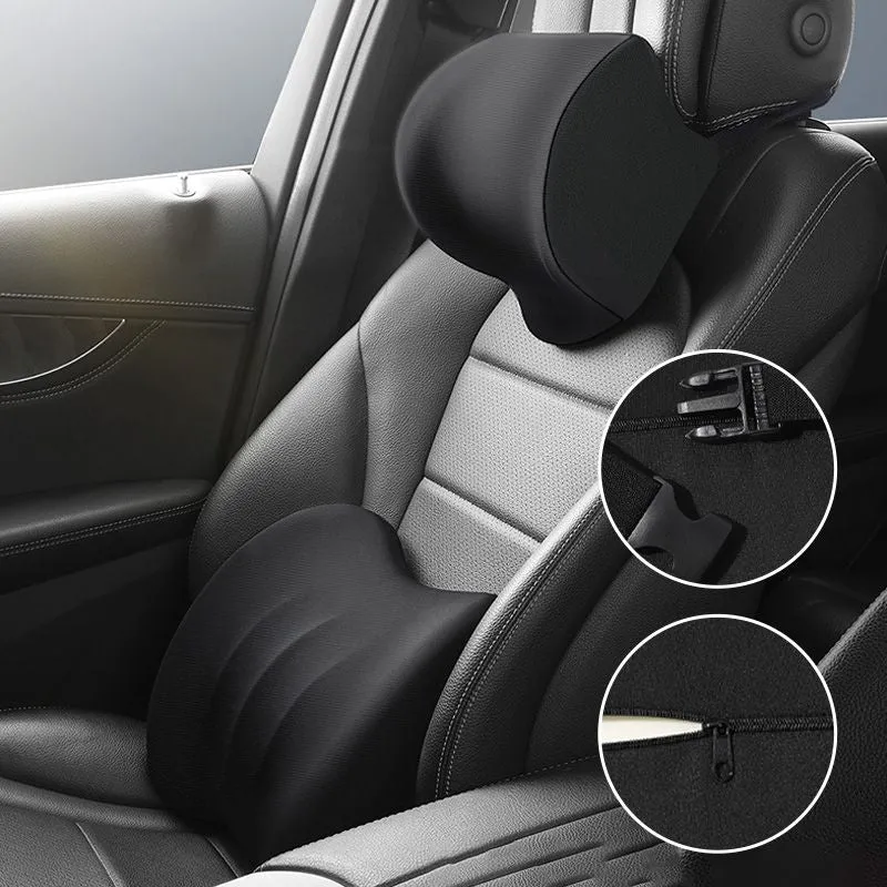 Ergonomic headrest and lumbar cushion for car seat 50% DISCOUNT 
