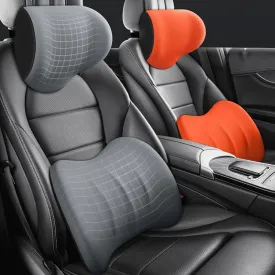 Ergonomic headrest and lumbar cushion for car seat 50% DISCOUNT 