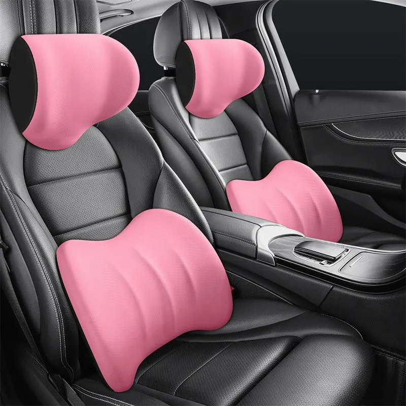 Ergonomic headrest and lumbar cushion for car seat 50% DISCOUNT 