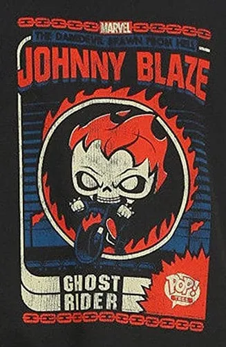 Funko Pop! T-Shirt Johnny Blaze Ghost Rider (Large)