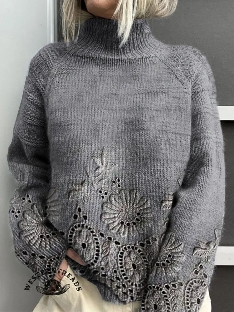 🔥Limited Time Discount🔥Vintage Lace Floral Print Casual Sweatshirt