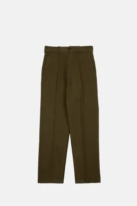 Peached Flat Front Chino Olive
