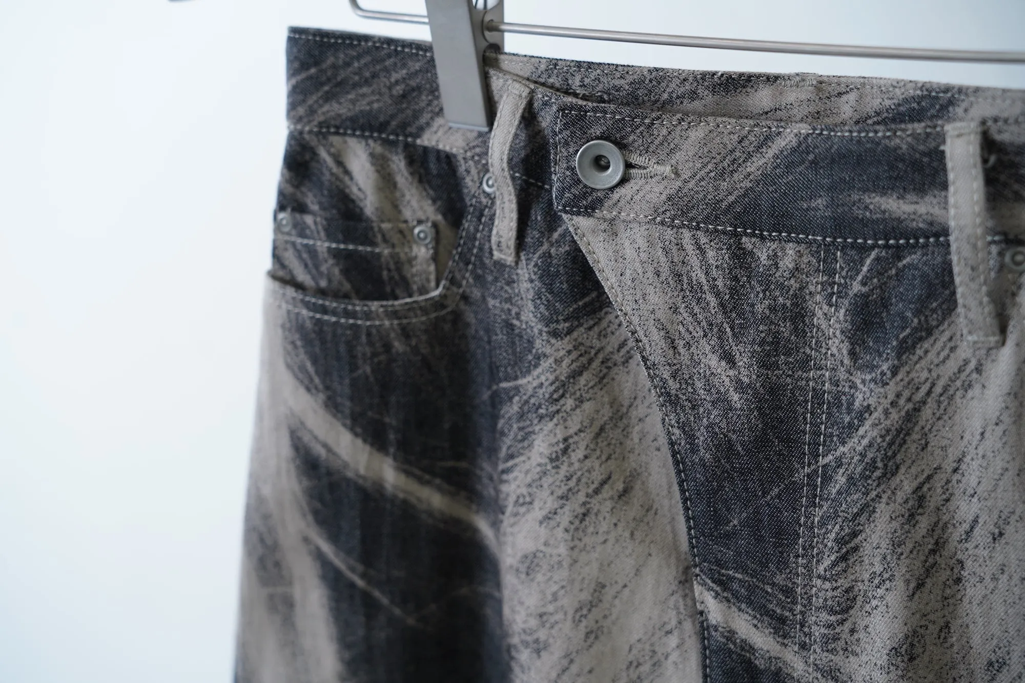 Poil Bleach Denim / black