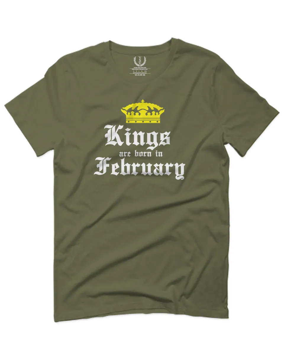 The Best Birthday Gift Kings are Born in February For men T Shirt