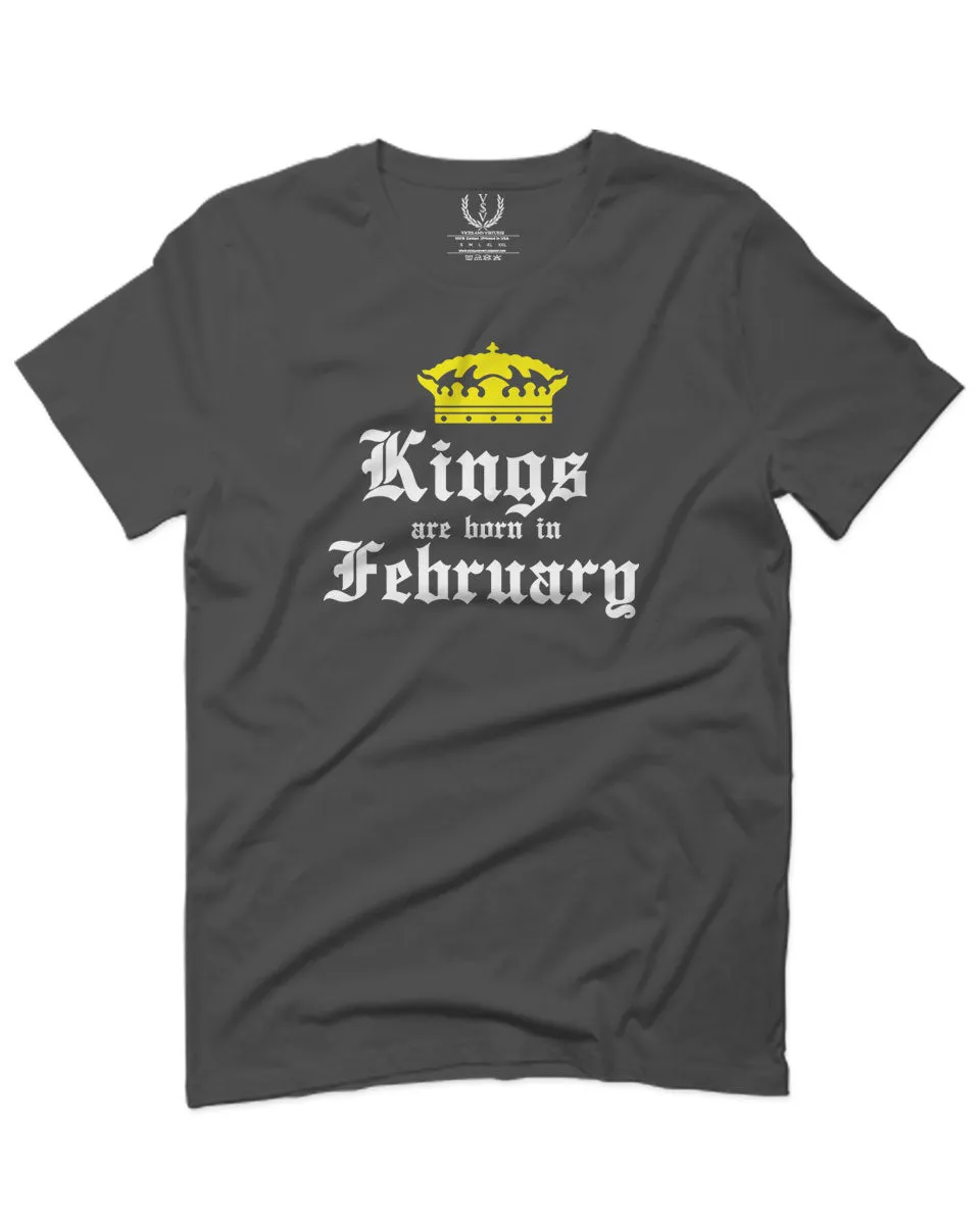 The Best Birthday Gift Kings are Born in February For men T Shirt