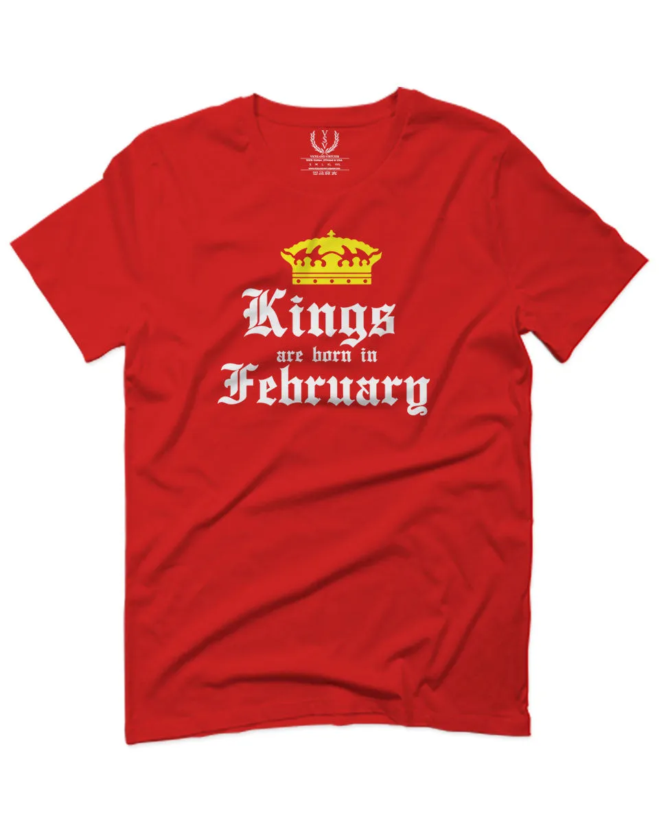 The Best Birthday Gift Kings are Born in February For men T Shirt