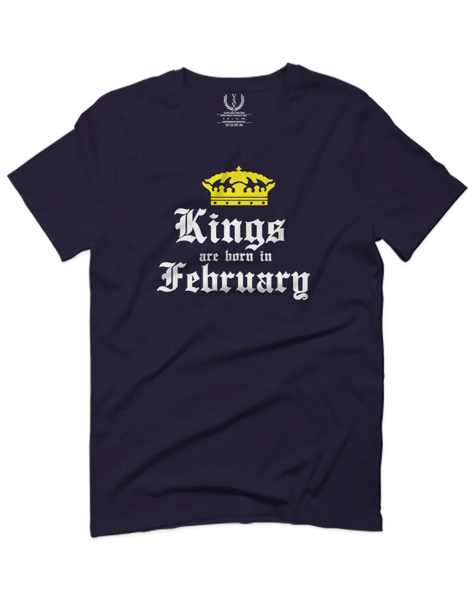 The Best Birthday Gift Kings are Born in February For men T Shirt