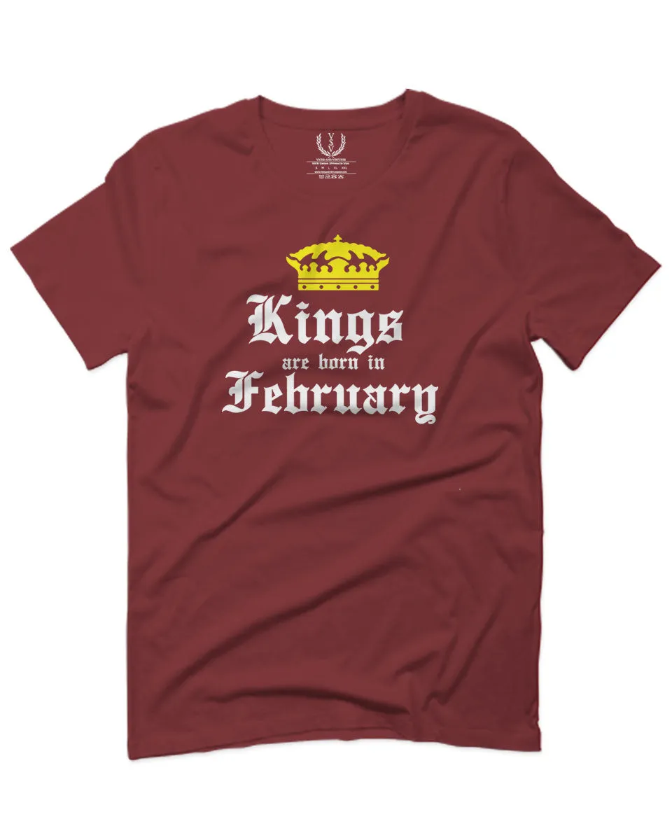 The Best Birthday Gift Kings are Born in February For men T Shirt