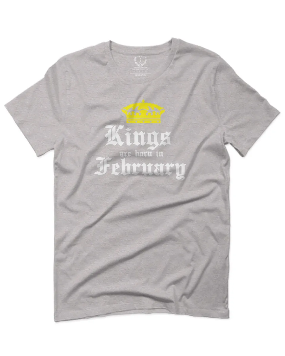 The Best Birthday Gift Kings are Born in February For men T Shirt