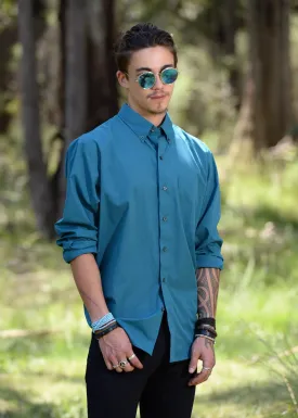 Van Heusen Mens Dress Shirt Jade Green
